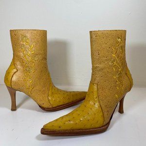 Y2K Western Embroidered Pointed Toe Boots